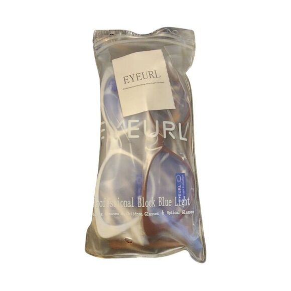 EYEURL Professional Block Blue Light Glasses 2 Pairs Reading +3.50 Glasses Cases - Picture 2 of 4